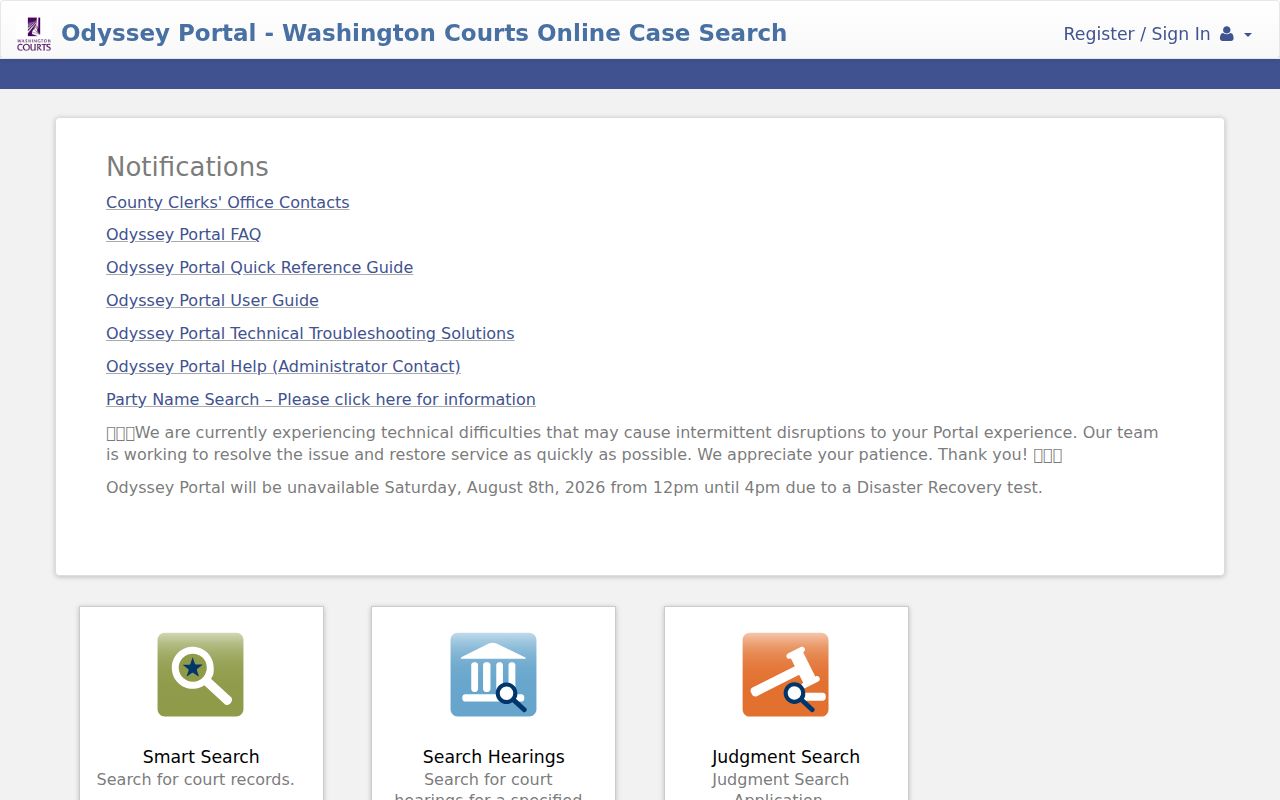 Oak Harbor public records access through the Island County Odyssey court portal